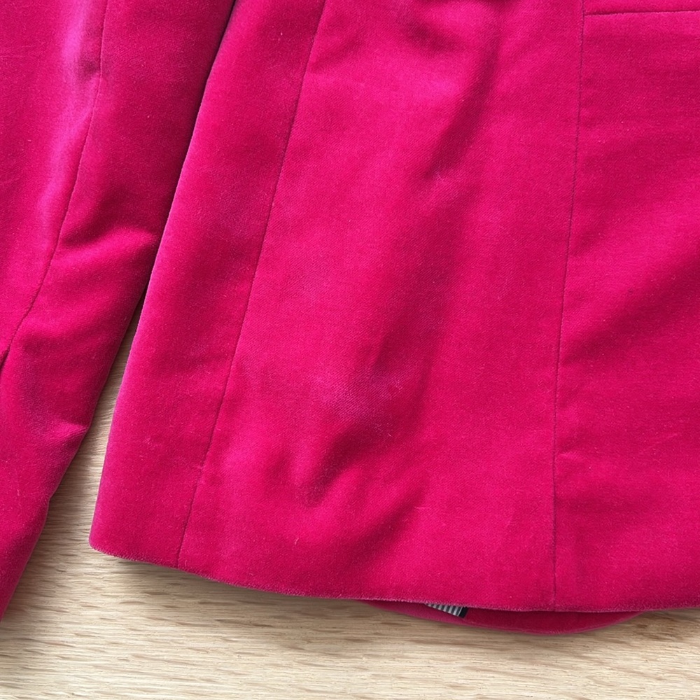 Women's Talbots Aberdeen Blazer Jacket Pink Velvet Size 4 - Picture 9 of 11